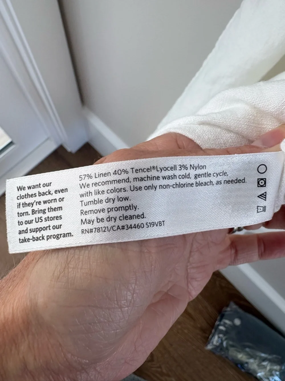 Eileen Fisher White Linen Blend Sleeveless Tie Waist Midi Dress S/P - Picture 4 of 5